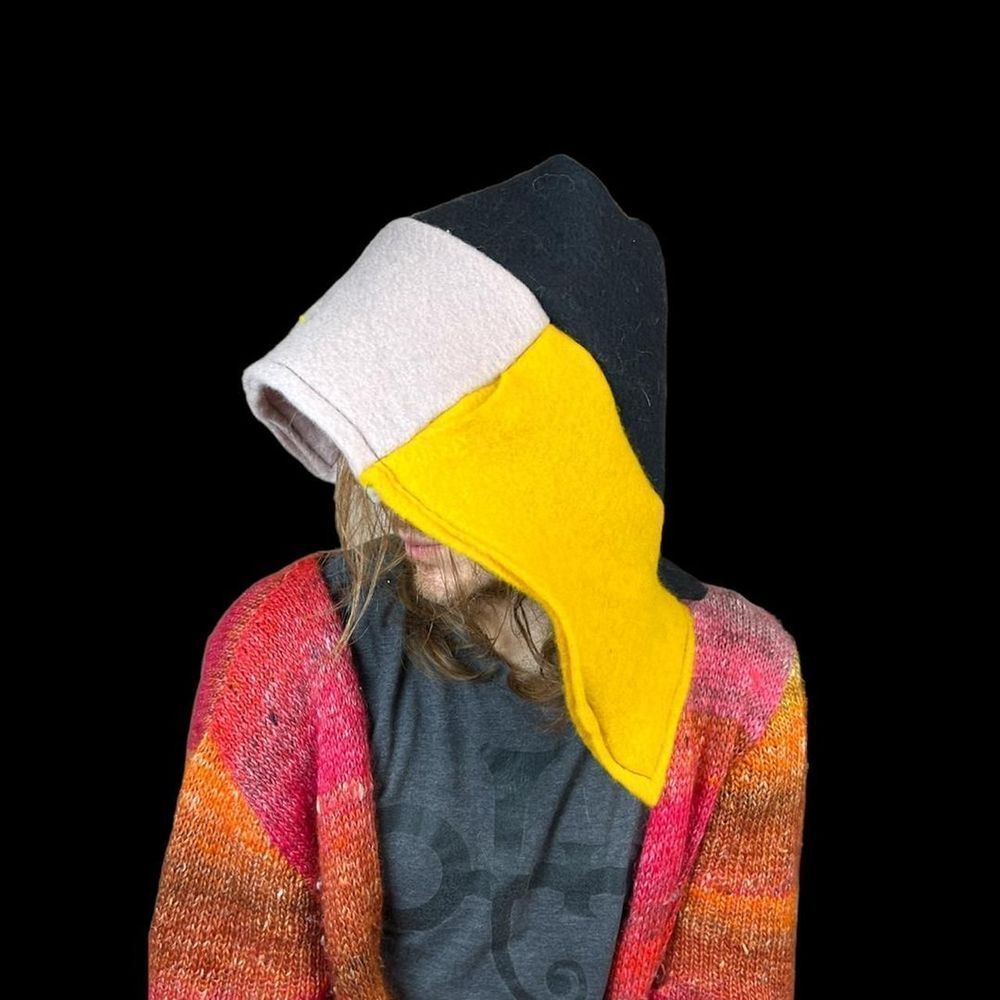 Hood snood Cottage core quilt patchwork beanie balaclava